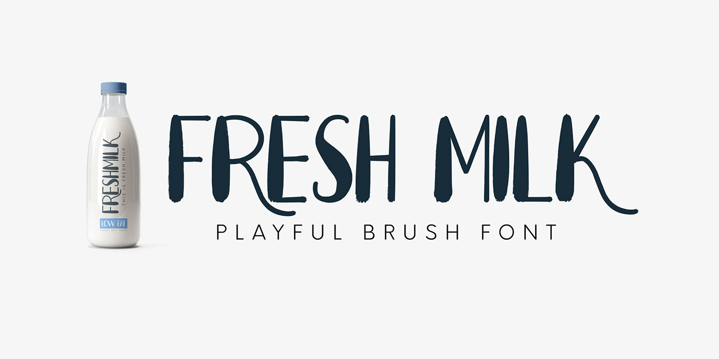 Beispiel einer Fresh Milk Regular-Schriftart